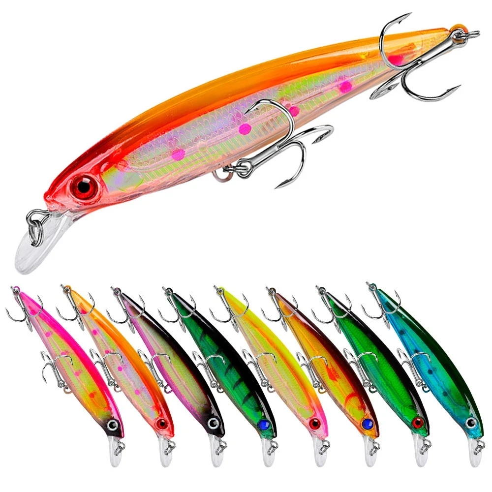 1pcs Minnow Fishing Lure 11cm 13.4g Floating Crankbait Hard Artificial Bait Pike Bass Trout Deep Water Wobblers Fishing Tackle