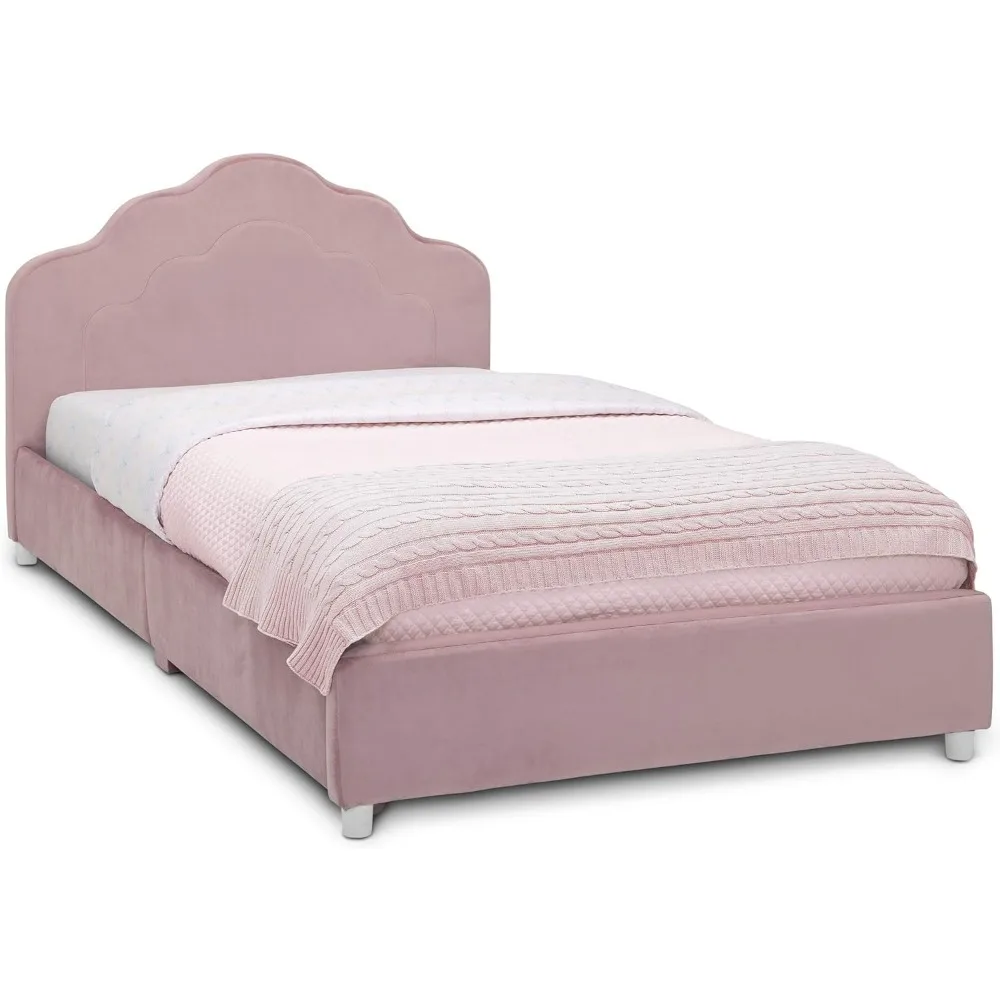 

Delta Children Upholstered Twin Bed, Rose Pink