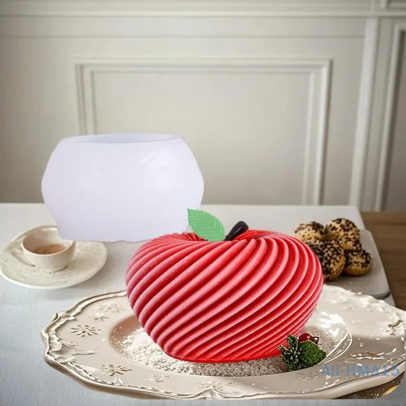 Molde espiral de silicone para bolo mousse de maçã, pastelaria francesa, chocolate, natal, dia dos namorados, feriado