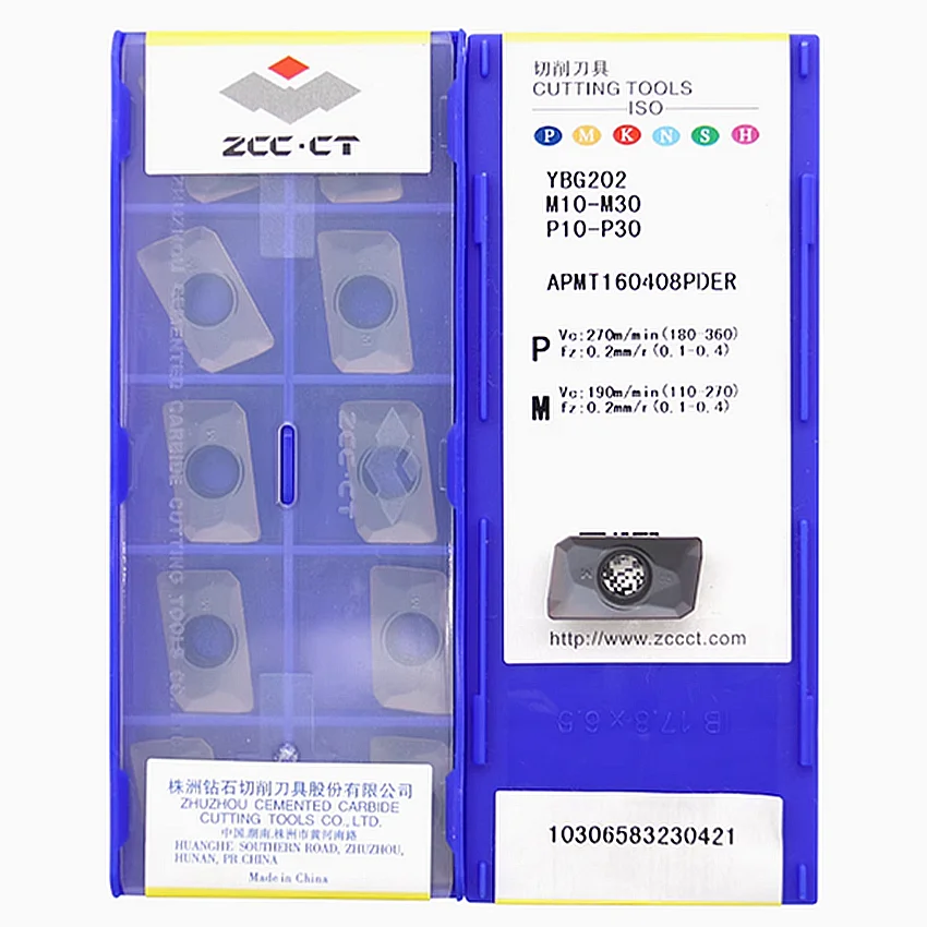 APMT160408PDER YBG202 APMT160408PDER ZCC.CT CNC blade carbide inserts Milling inserts For Steel,Stainless steel M10-M30 P10-P30