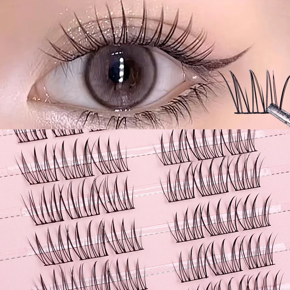 3D Mink Individual Eyelashes Natural Manga Clusters Eyelash Extension Professional 11-13MM Mixed Soft False Lashes Daily Makeup