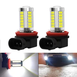 2pcs H8 H11 LED Bulbs Fog Lights for Hyundai Creta I10 I20 Tucson Elantra Santa Fe 2016-2018 Remote Holder 3 Button for Hyundai