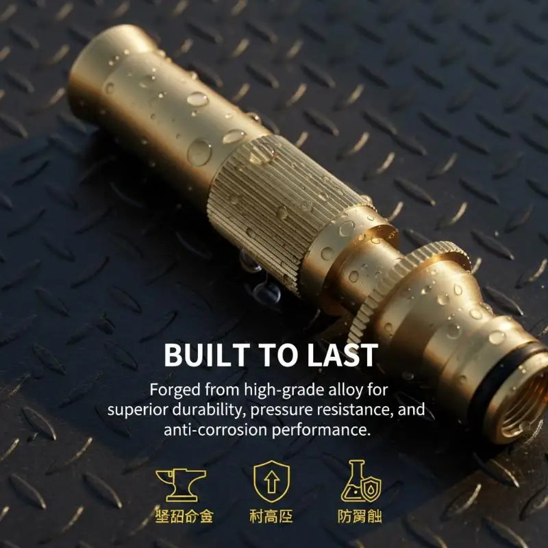 Spray Nozzle Water  High Pressure Direct Spray Sprinkler Quick Connector Hose Adjustable Pressure Washer Garden Sprinkler