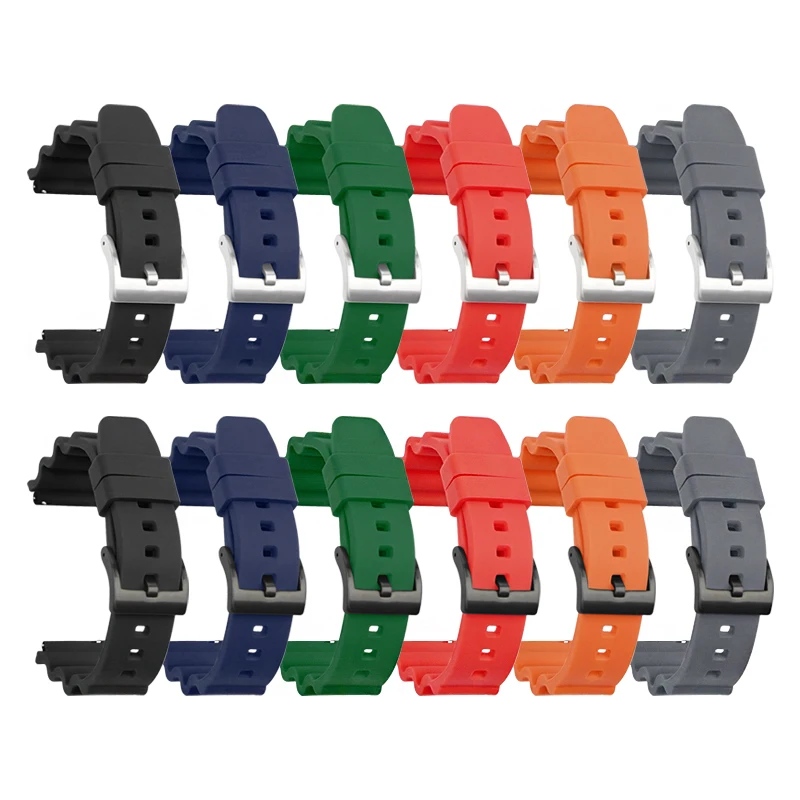 20mm 22mm Silicone Watch Band For Rolex SUBMARINER Waterproof Diving Bracelet For Seiko SKX007 SRP777J1 Sports Strap For Citizen view 2