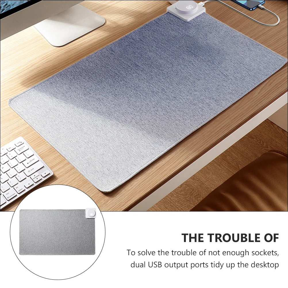 75 W Hand Warmer Mouse Pad Heating Tabletop Mat Desk Pu for Home Heated