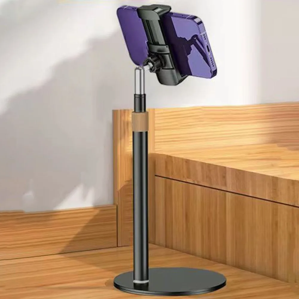 Soporte telescópico para teléfono de altura ajustable 360 °   Soporte para teléfono de escritorio portátil giratorio, soporte Universal para teléfono móvil de Metal