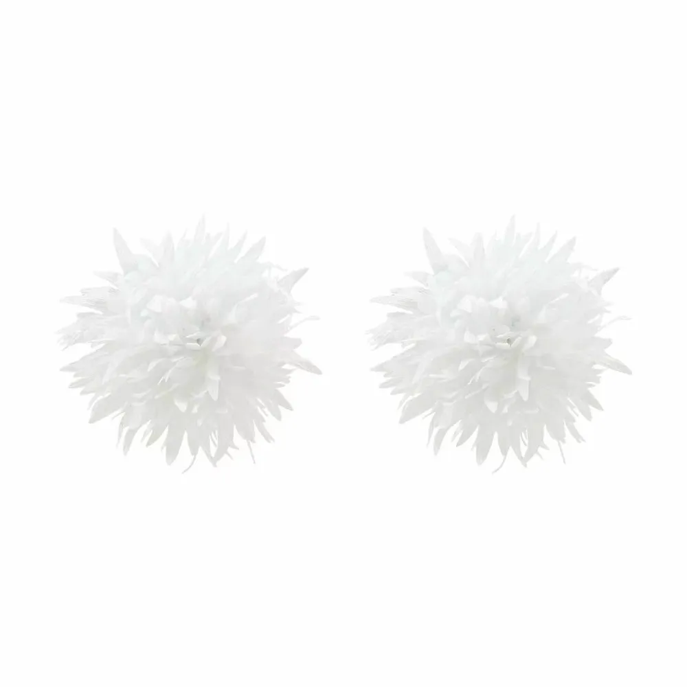 Sweet Big Flower Design Fabric Earrings Casual Lightweight Large Flower Earrings Stud Type Fabric Stud Earrings Vacation Outing