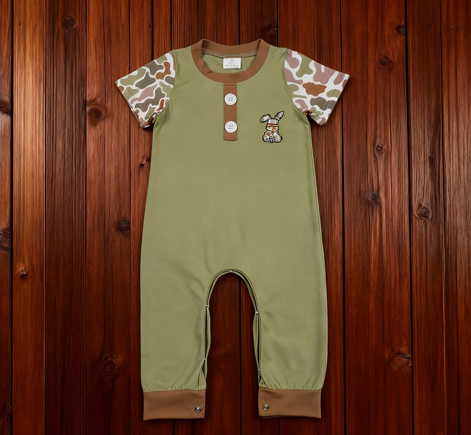 

Z1118-08 SR3258 Presale Baby Bubbles Infant Jumpsuit Kids One-piece Embroidery Print Newborn Romper Toddler Easter Clothes