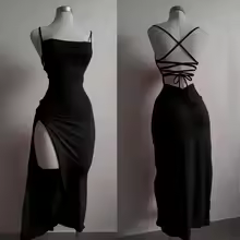 Halter Neck Dress Bodycon Strap Mini Party Style for Women - Black