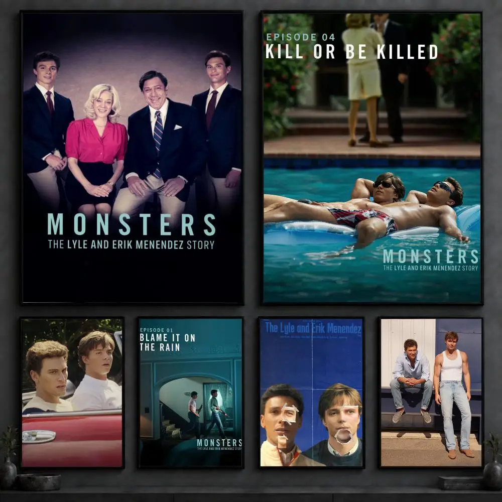 Drama M-Monsters: The Lyle and Erik Menendez StoryS Poster Art  Self-Adhesive No Glue Residue Wall Decor for Bedroom Living Room