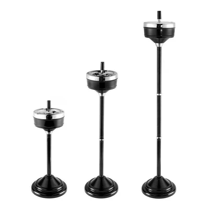 Telescopic Ashtray Floor Standing Ash Adjustable Height Floor Stand Tray Windproof  Ashtray for Elevator KTV Living Room