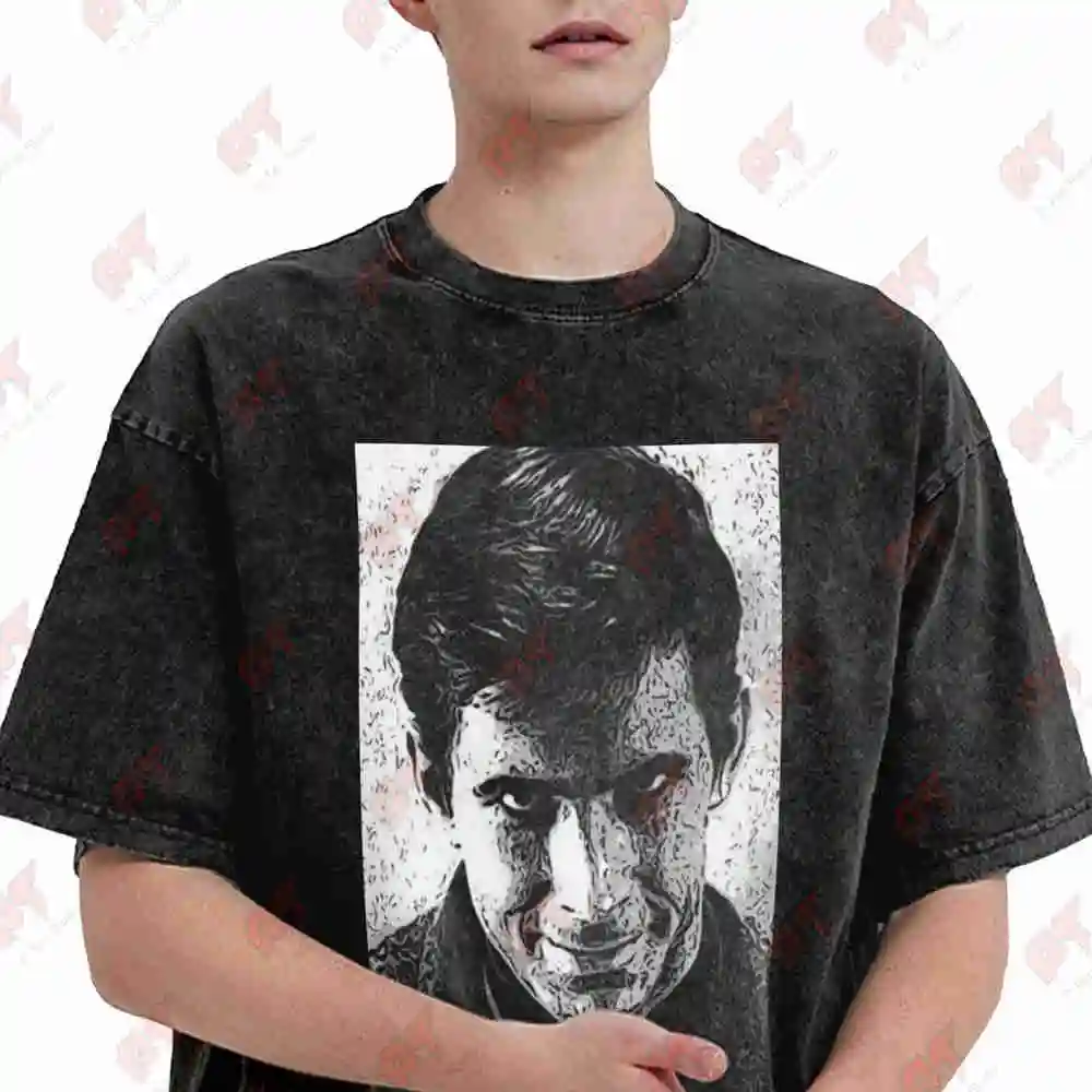Norman Bates Psycho Vintage Washed Tee Pure Cotton T-Shirt