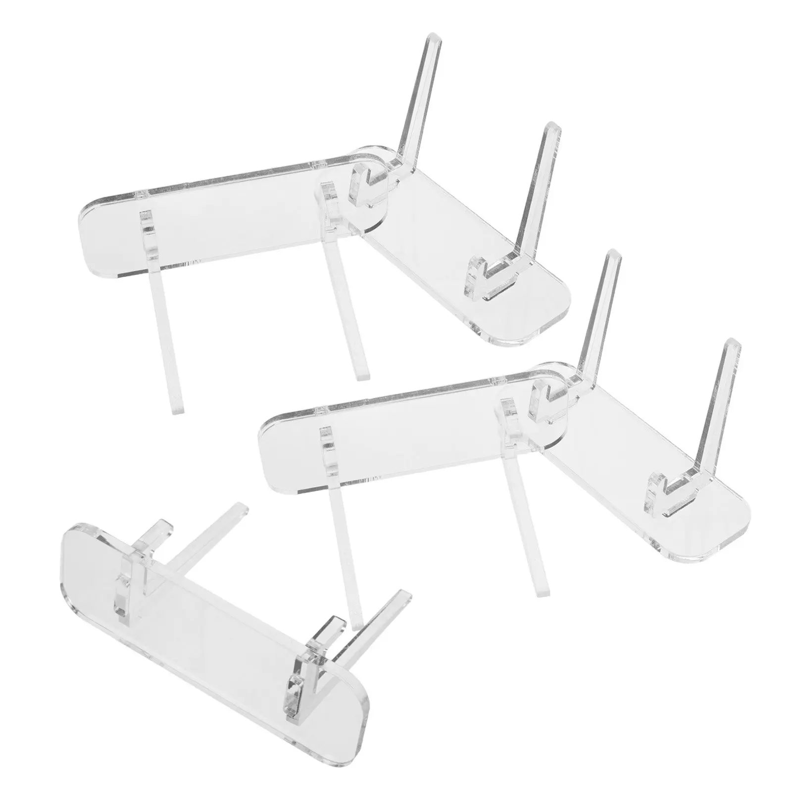 5Pcs Acrylic Card Display Stand Clear Transparent Card Holder for Sports Cards Challenge Coins Desktop Display Organizer Stable