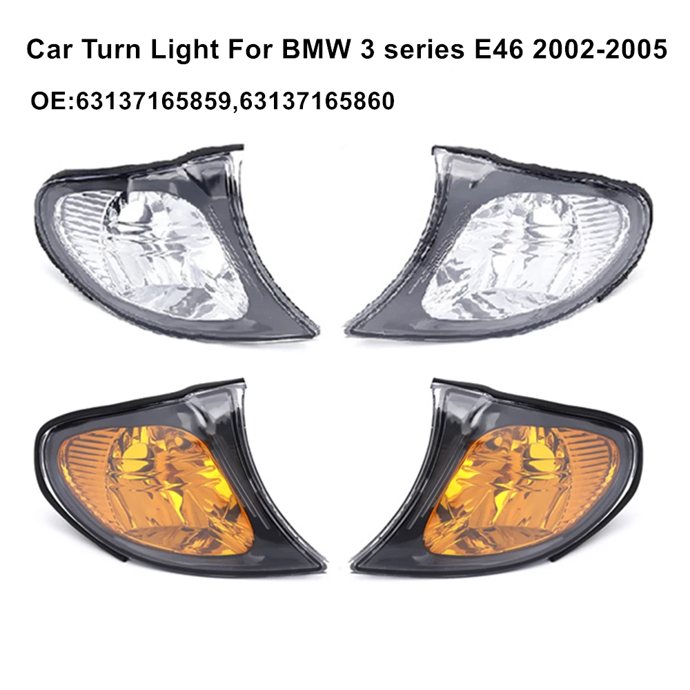 Car Turn Light Front Corner Marker Parking Light Lamp For BMW 3 series E46 2002-2005 OE:63137165859,63137165860