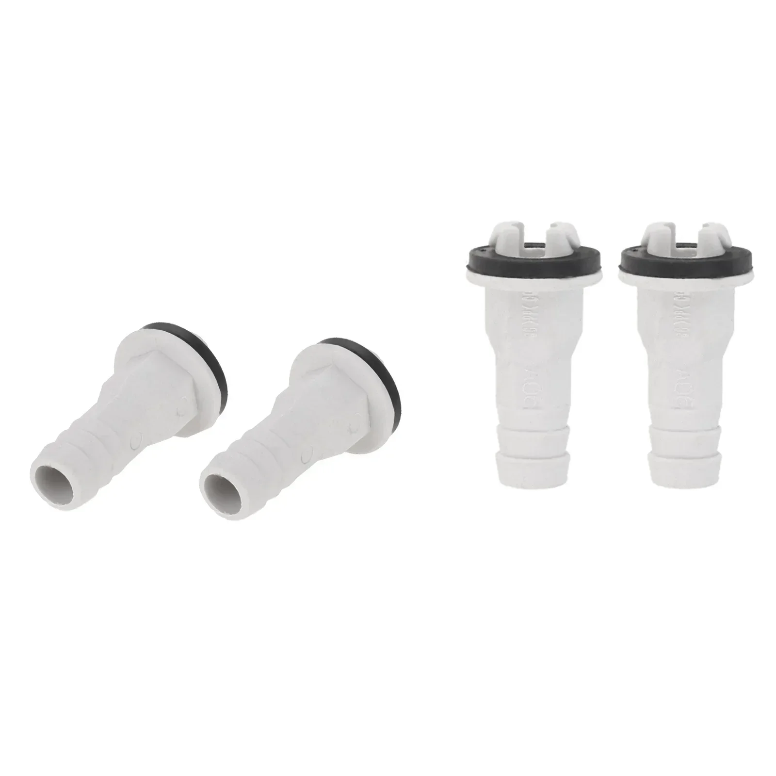 4Pcs 3/5 Inch AC Drain Hose Connector Straight Adapter Fitting with Rubber Ring for Window Air Conditioner and Mini Split Units