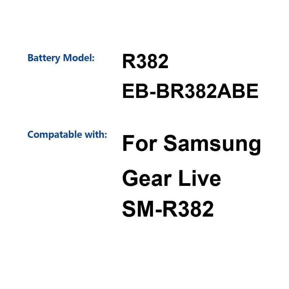 

Long-Lasting Watch Battery Nan For Samsung Gear Live SM-R382 R382 EB-BR382ABE