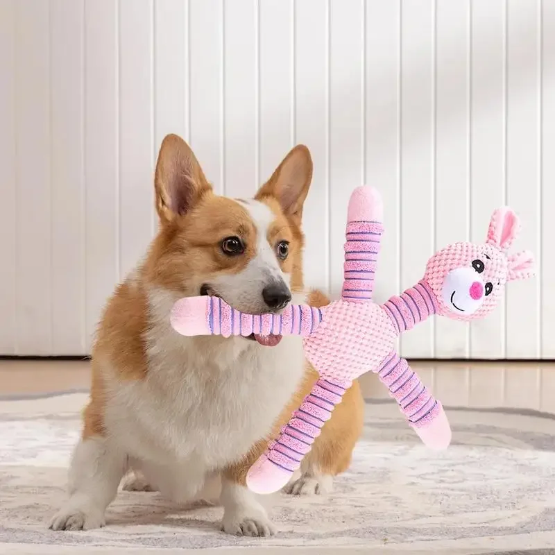 

Squeaky Dog Chew Toys Funny Dog Chew Toy Reusable Squeaky Stuffed Animals Soft Puppy Tooth Cleaning Tool For Domestic Animals