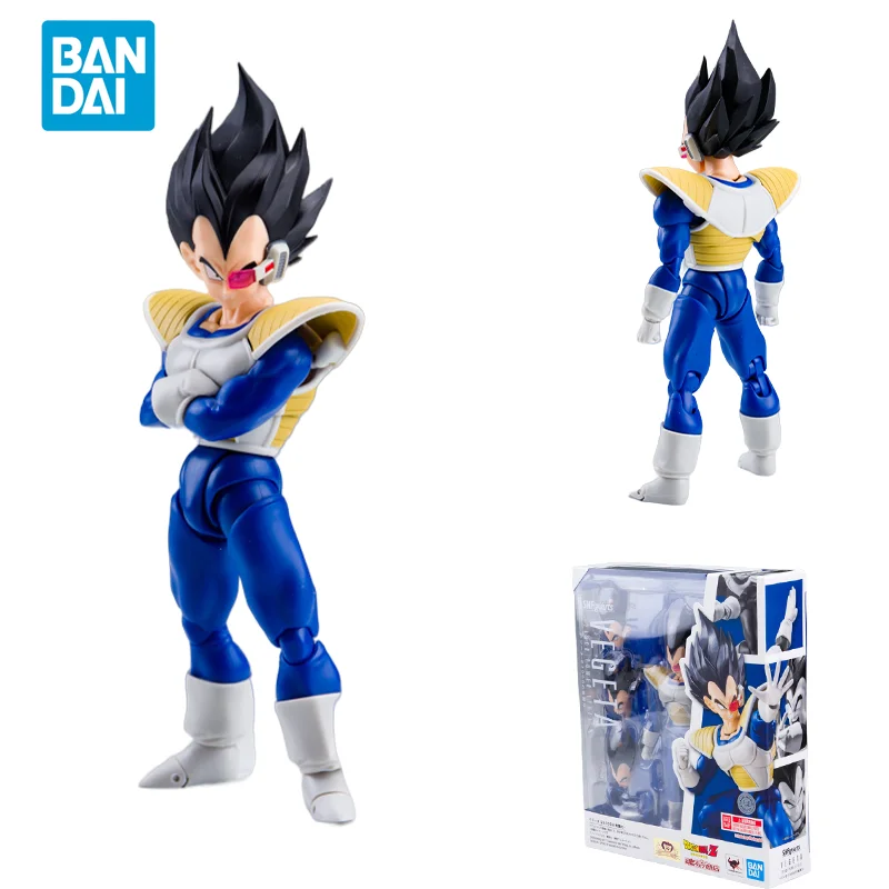 Spot Direct Delivery Bandai Original Dragon Ball Z Anime Figure SHF VEGETA 24000 POWER LEVEL Action Figure Toys For Kids Gift