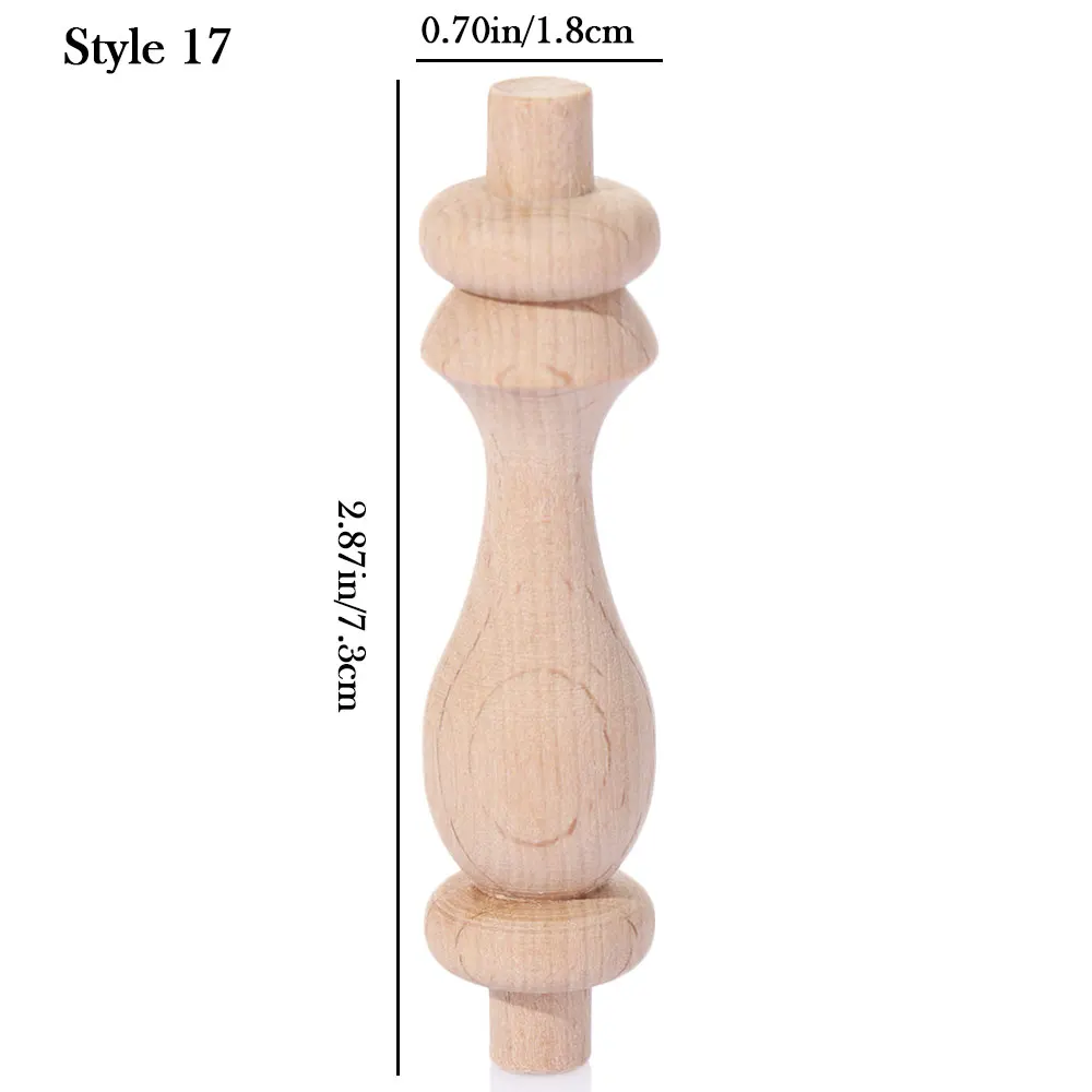 Multi Styles Accessories Decoration Crafts Cabinet Seat Feets Furniture Foot Legs Vintage Wood Carved Home Decor