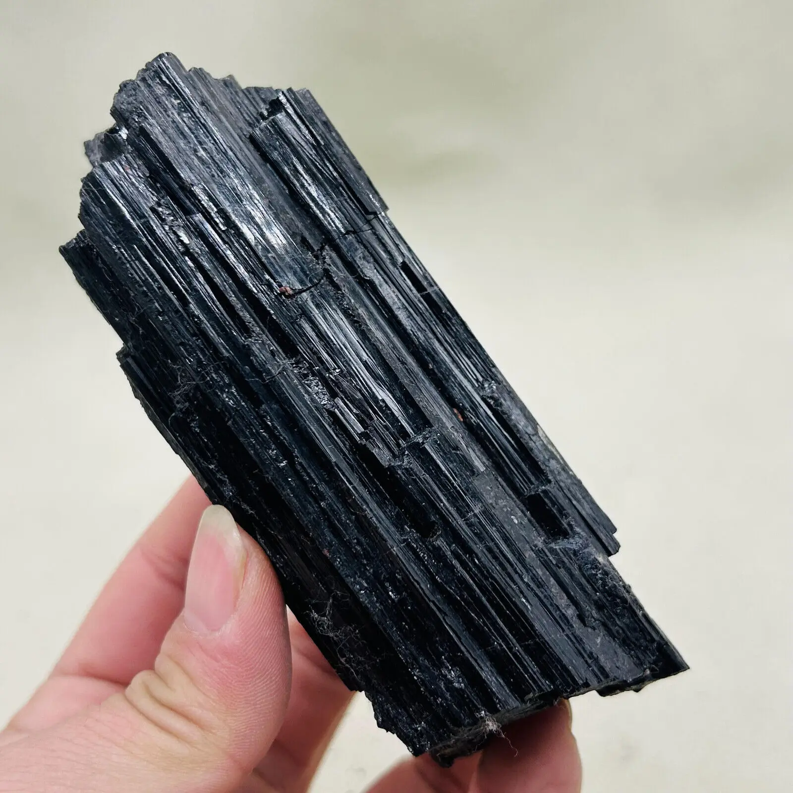 High Quality Natural Black Tourmaline Quartz Crystal rare Mineral Specimens Healing