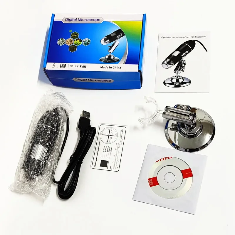 Latest X4D-A HD 500x Portable Digital Electron Microscope USB Industrial Beauty Magnifying Glass With Bracket For Photo Measurem