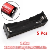 5 Pcs ABS DIY 18650 Battery Holders Case For 1 Slot 3.7V 18650 Battery Box With Hard Pin High quality Easy install