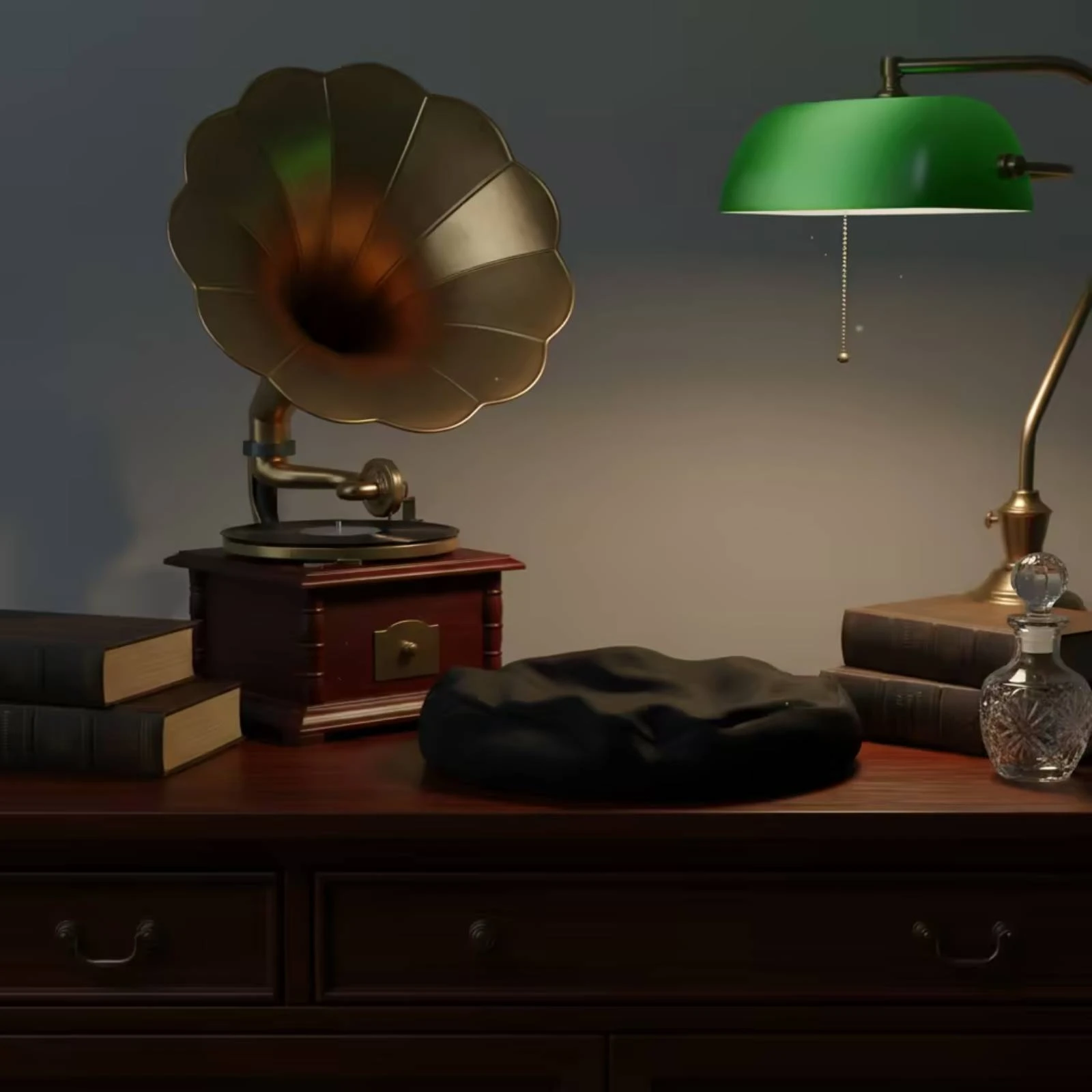 Sound Projection Cone Dust Cover with Drawstring Foldable Gramophone Sound Projection Cone Cover Stretchable Reliable
