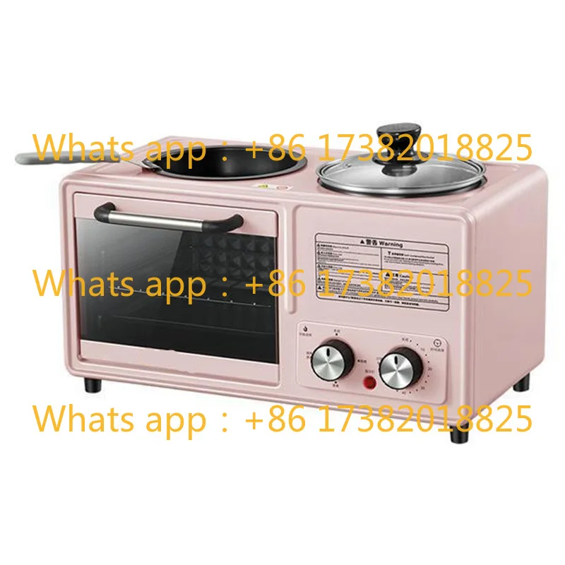 New Three-in-one 4 in 1 Breakfast Machine Multifunctional Electric Oven Bread Pizza Cake Machine Toaster Oven