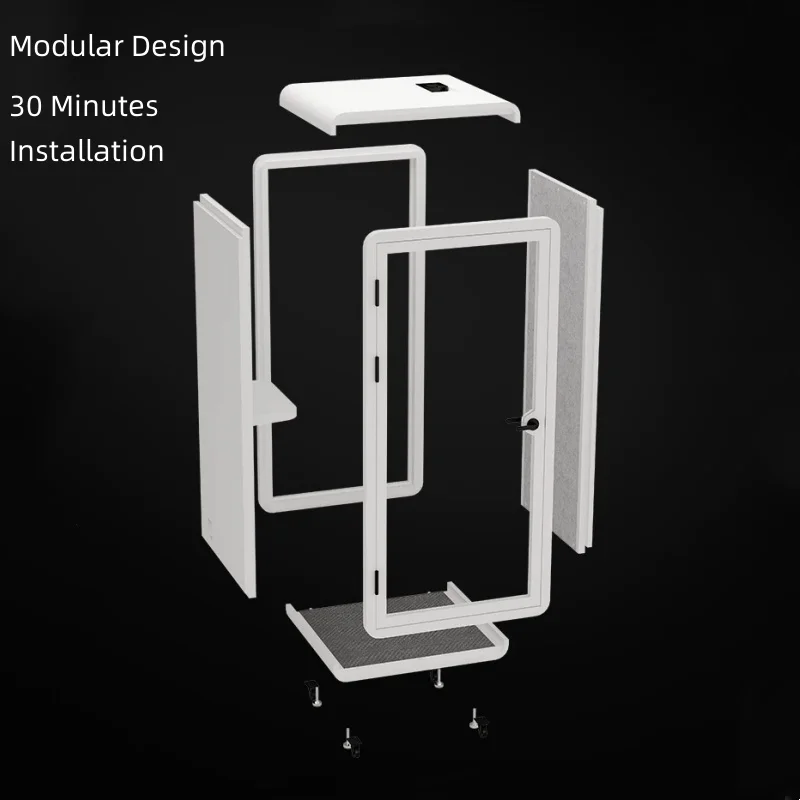 hollow glass office meeting rooms and telephone booths for home offices, hotels, shopping malls - modular design, eco-friendly