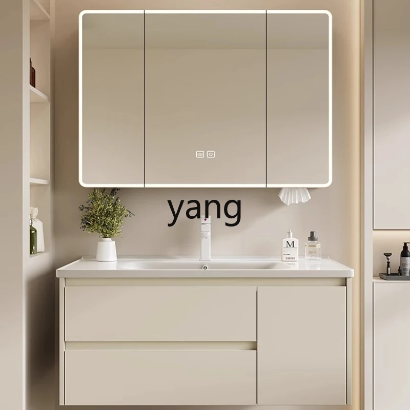 

LH stainless steel bathroom cabinet combination toilet washstand ceramic integrated basin