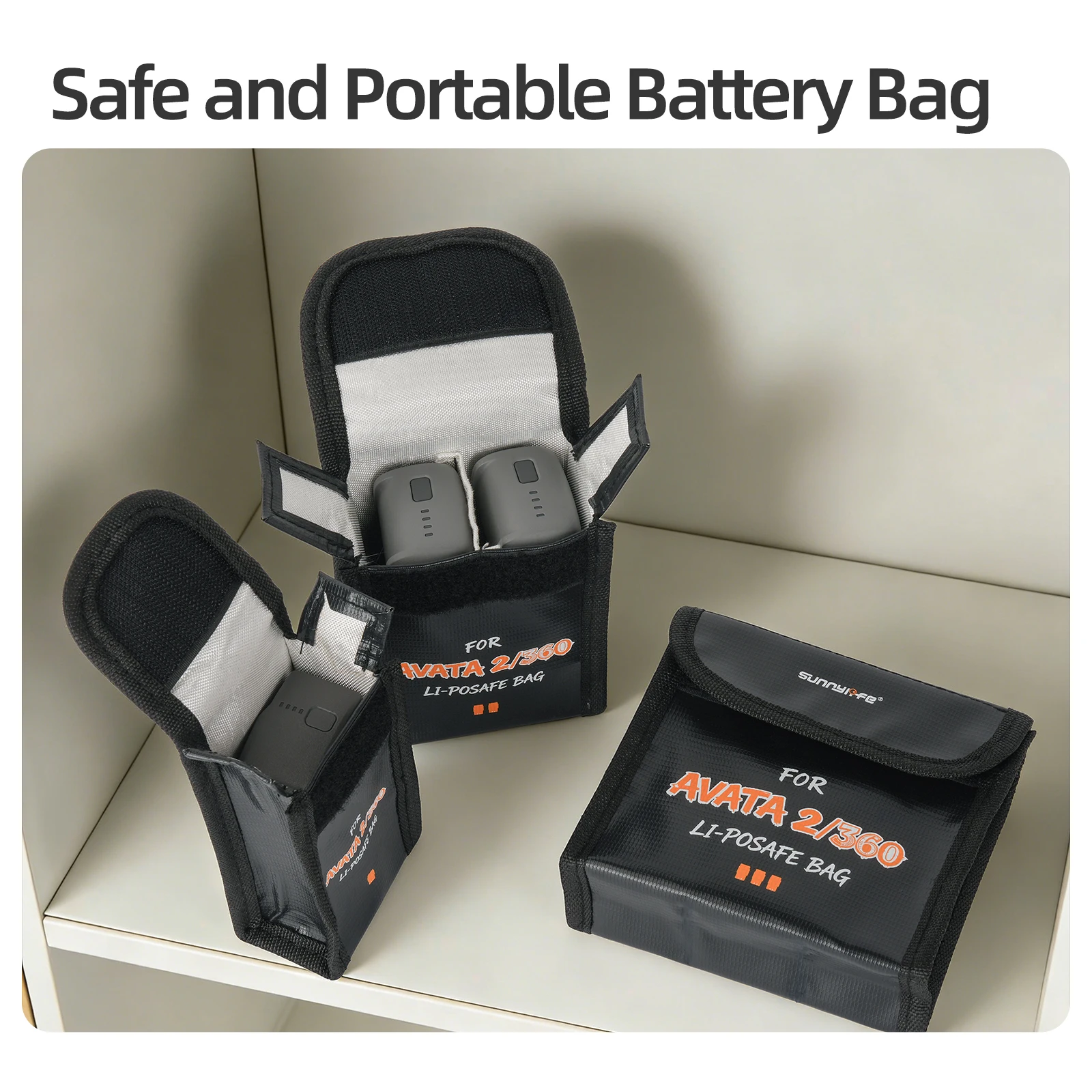 Battery Explosion Proof Bag Case For DJI Avata 2/Avata 360 Safety Battery Storage Bag For DJI Avata 2/Avata360 Drone Accessories