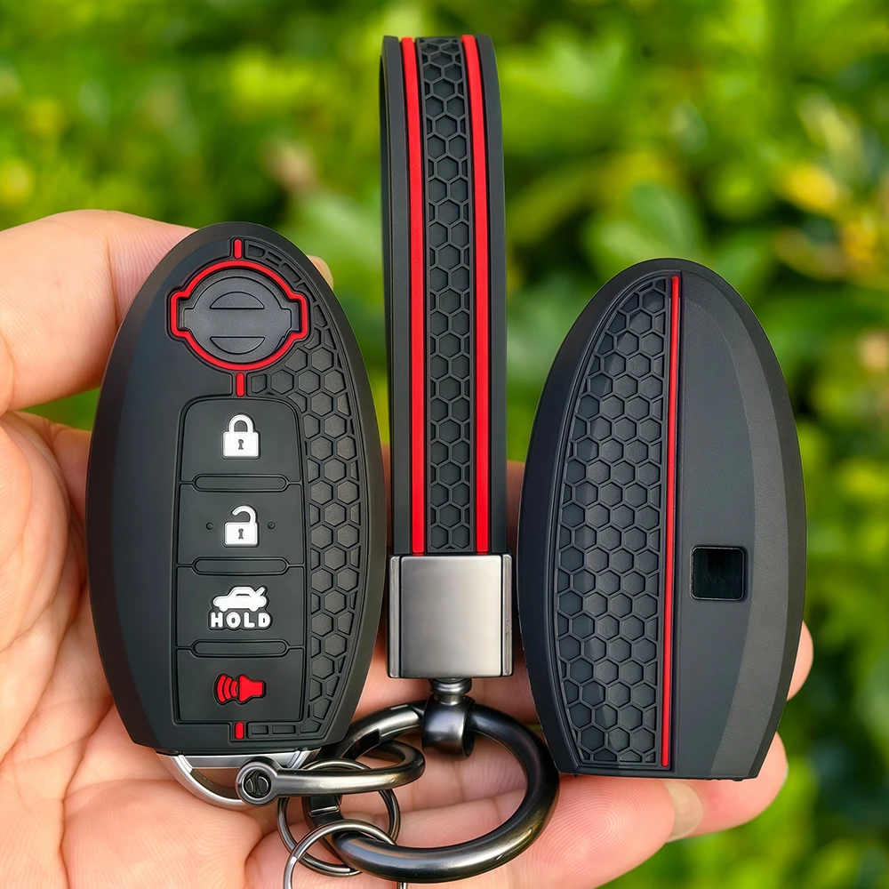 Silicone Car Remote Key Case Cover For Nissan Rogue XTrail T32 T31 Qashqai J11 J10 Kicks Tiida Pathfinder Murano Juke Versa Note