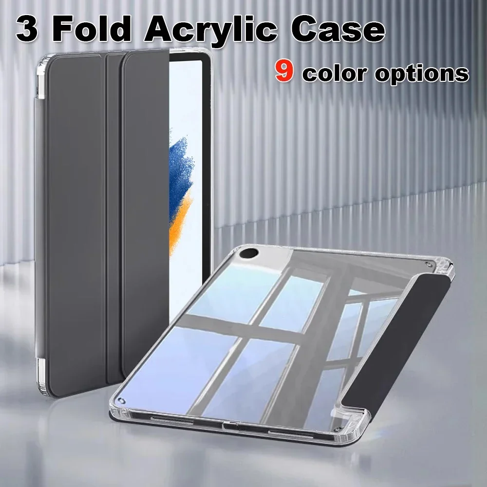 For Samsung Galaxy Tab A8 A9 8.7 Plus Pencil Holder Cover Case Tab S6 Lite S10 S10+ S7 S7+ S8 11 S8+ S9 S9+ 12.4 FE Plus Case