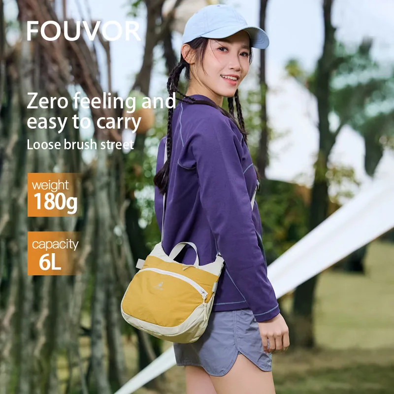 Fouvor Women's Small Bags Outdoor Lightweight Casual Crossbody Bags 2026 Trend Multi-Layer Commute Canvas Shoulder Bag 3068-17