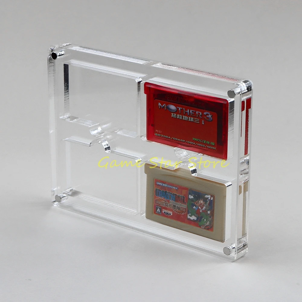 1 قطعة بطاقة الألعاب شفافة الاكريليك ل Gamebay GBA GB GBC GBP GBA SP غطاء مغناطيسي عرض صندوق تخزين