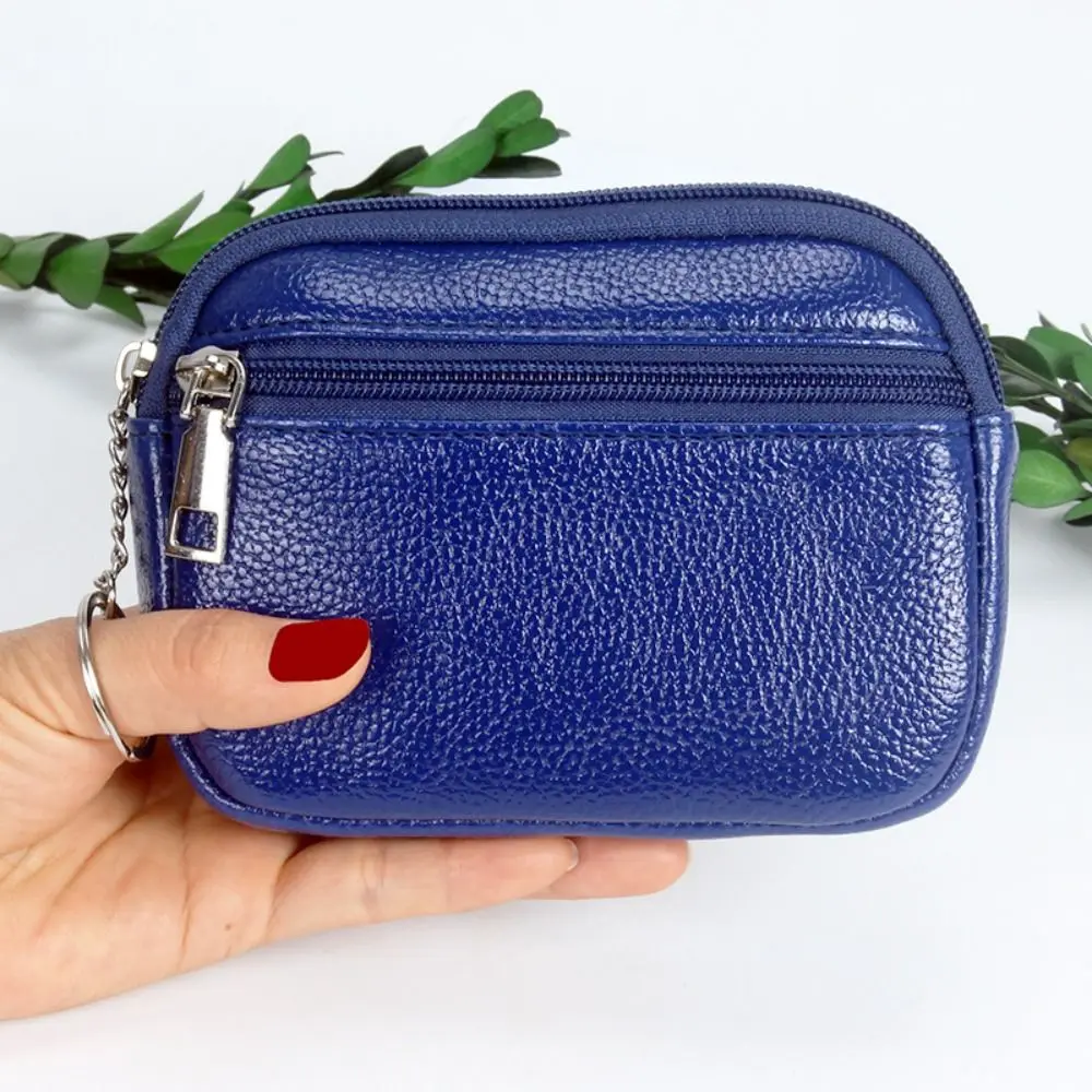 Women Mini Wallet PU Leather Female Purse Card Holder Coin Purse Short Wallets Small Purse Zipper Keychain Clutch Bag Wallet