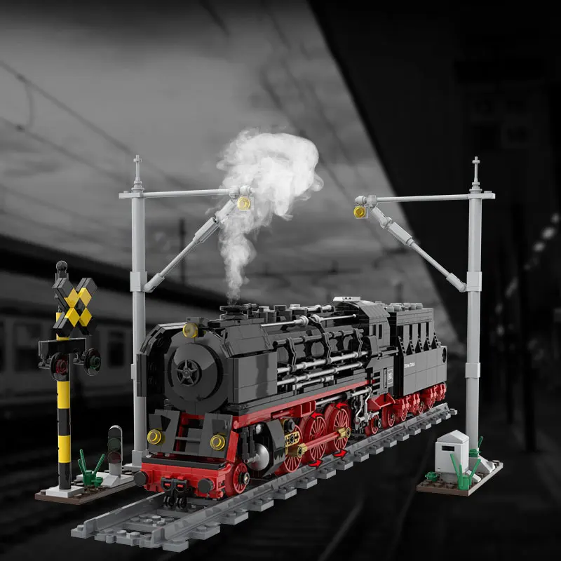 MOC 1177Pcs City Technology Steam Train Transportation Model Toys Building Blocks Bricks Birthday Gifts Kids Children DIY Puzzle