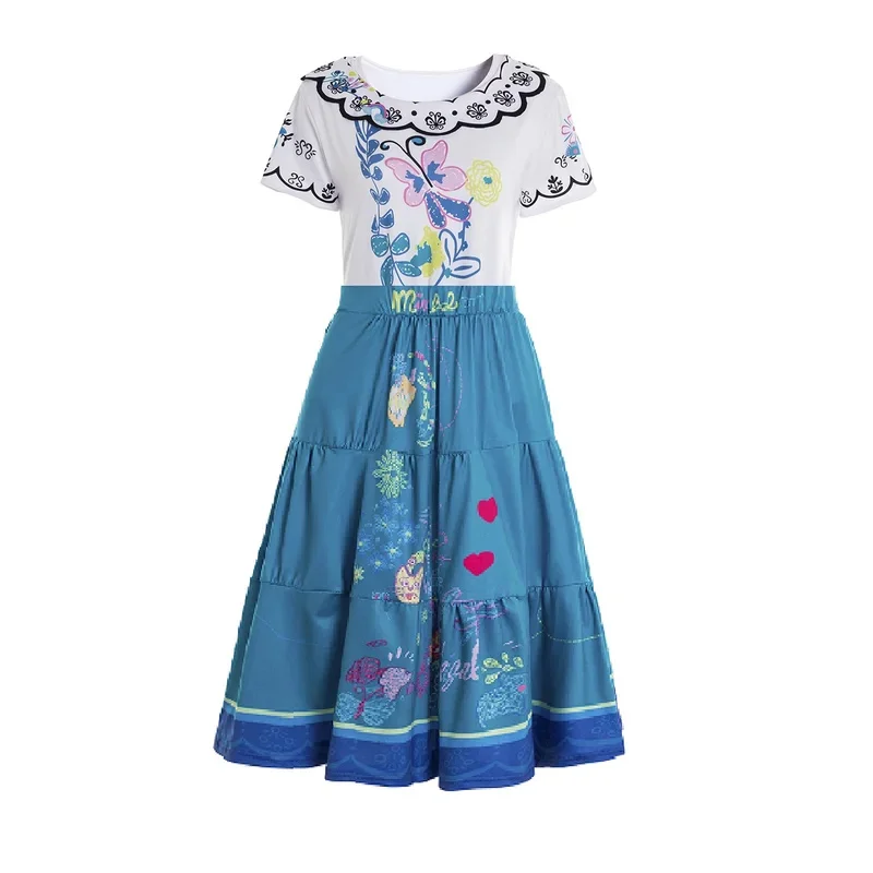 Luisa packing of costum ecanto dolres cosplay costume dolres Encanto women girls dress kid dress adults Encanto costume