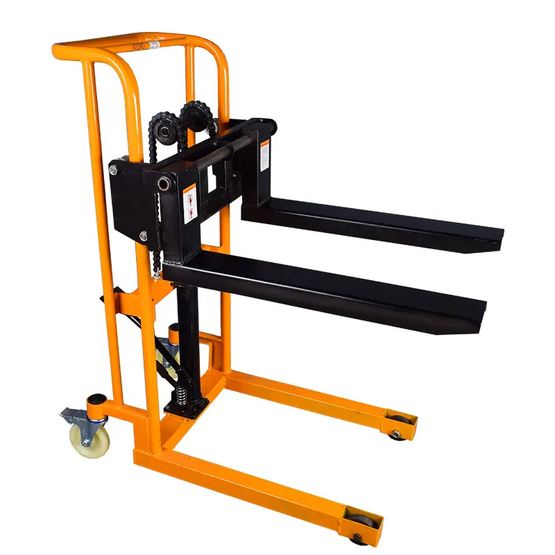 New High Quality Light Weight Por   Manual Stacker Alloy Steel CE Certified Pallet Lift 200-500kg Yellow