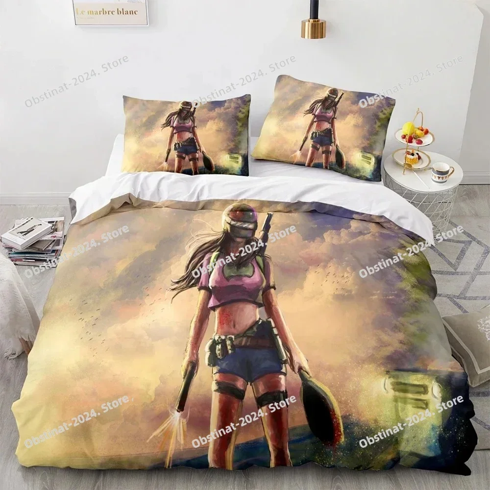 

3D PUBG Game BATTLEGROUNDS Bedding Set Printed Comforter Quilt Bed Cover Duvet Cover Pillow Case 3 Pieces Sets Kids Adult Size