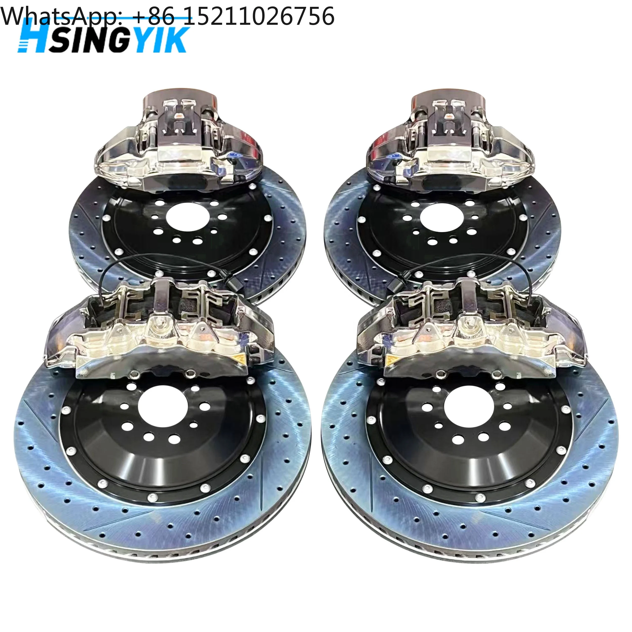 For High Performance Big Brake Kit 6 Piston Calipers Drilled Slotted Rotors for Bmw F82 M4