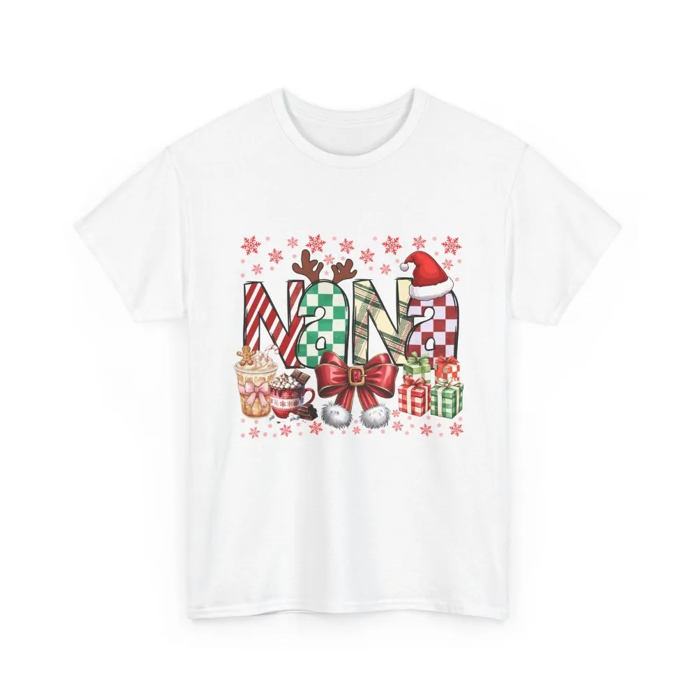 NANA Holiday Christmas T-Shirt Funny Unisex Tee Festive Santa Vibes Winter Gift Clothing Women Fashion Casual Xmas Cotton Tops