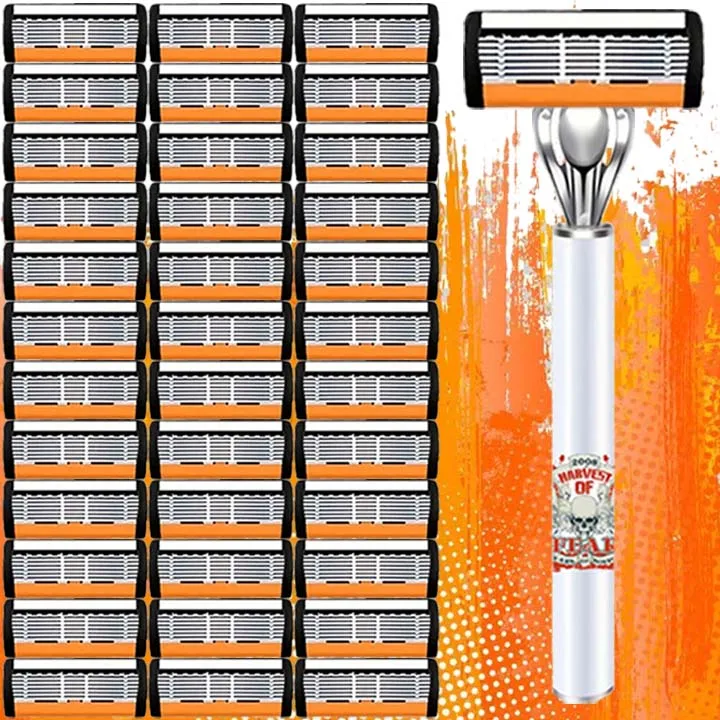 

Luxury men's safety razor, anti-slip handle, sharp blade, smooth and durable, essential men's shaver