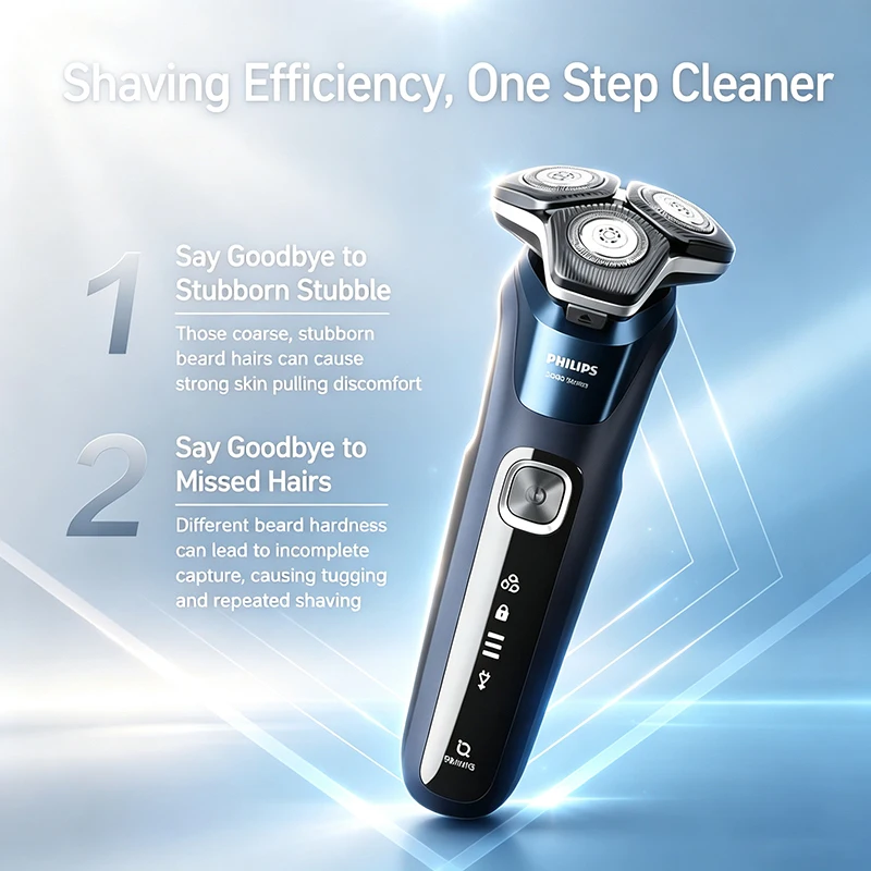 Philips S5835 Electric Shaver Rotary Wet Dry 360 Flexible Head 60 Min USB Charging Travel Case Men Grooming Kit Fully Washable