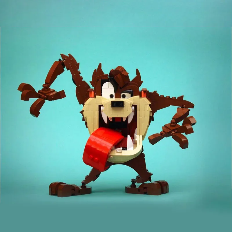 699pcs MOC Tasmanian Devil Sculptures Model Building Blocks Architecture Festival Gifts Creative Toys Idea Brick Education