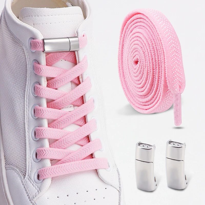 No Tie Shoelaces Magnetic Lock Shoelace without ties Shoe Accessories Elastic laces Sneakers unisex Rubber Bands Flat Shoe laces