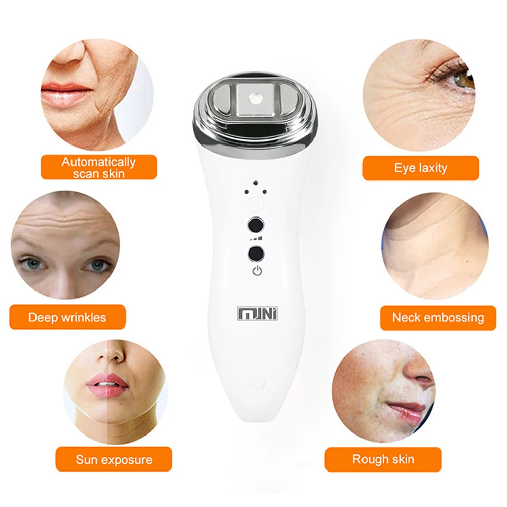 Mini HIFU Ultrasound Massager Machine, Face Lift, Refirmamento, Apertamento, LED, Anti Rugas, Cuidados com a pele, Spa Beauty Device, Profissional