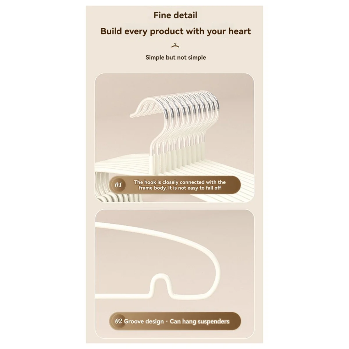 New Simple Clothes Hanger Anti-Slip Dorm Home Use Clothes Hook Prevent Clothes From Deforming Clothes Storage