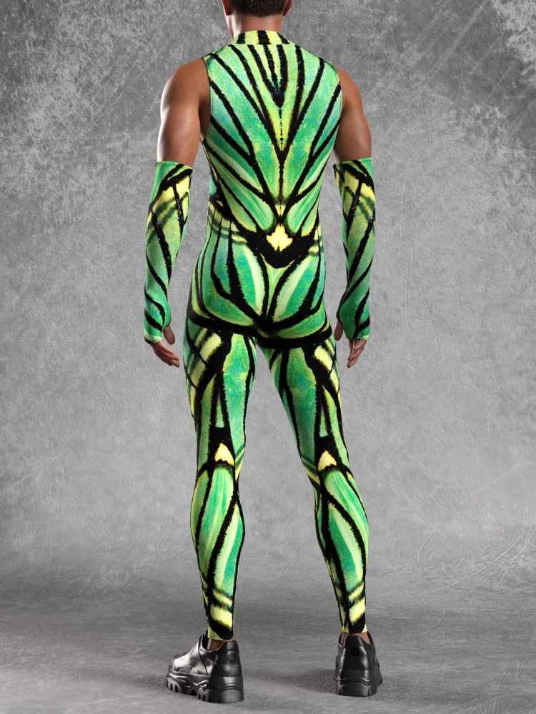 Espessura masculina steampunk moda sexy macacão halloween carnaval festa palco rpg desempenho traje zentai terno 2025