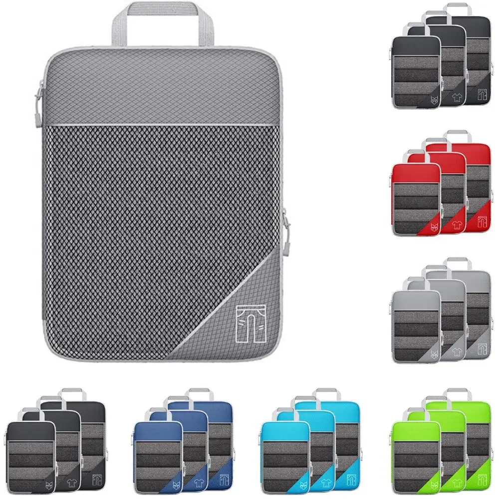 

Portable Compression Packing Cubes Compressible Large Capacity Travel Packing Organizers Mesh Underwear Suitcases Bag Outdoor